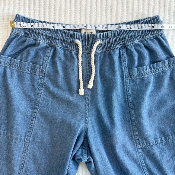 Pact Organic Cotton Chambray Denim Elastic Pants - Picture 7 of 10